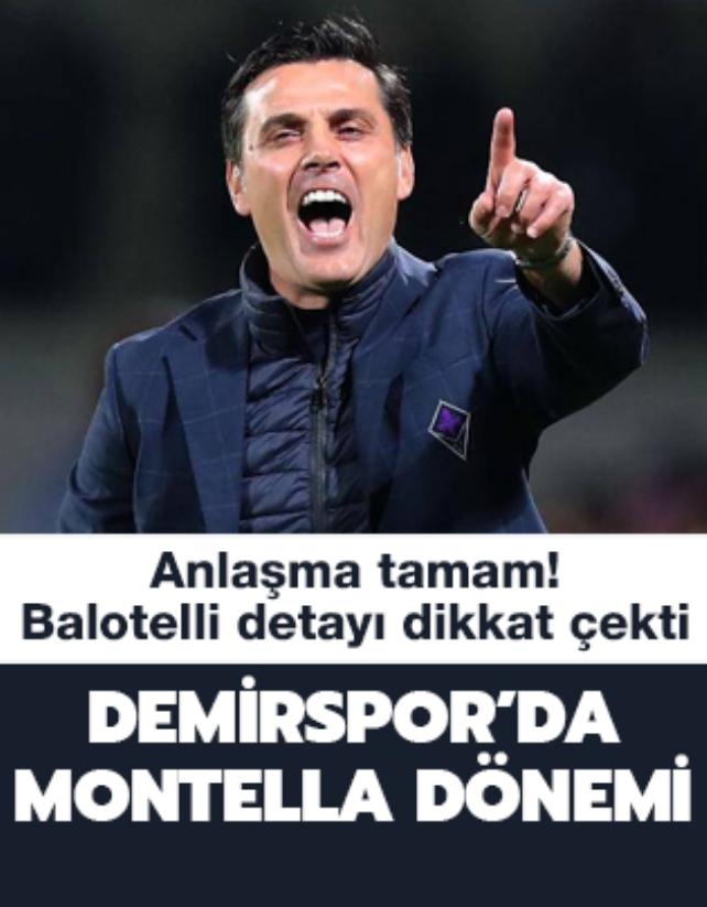 Adana Demirspor’da Montella dönemi! Balotelli detayı dikkat çekti