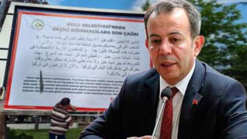Bolu Belediye Başkanı Tanju Özcan’ın Arapça mülteci afişlerine soruşturma! Özcan: Bu ülke karışacak yakında!