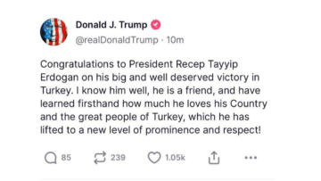 Donald Trump: Cumhurbaşkanı Recep Tayyip Erdoğan’ı tebrik ediyorum