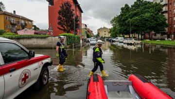 İtalya’nın Milona kenti sular altında kaldı