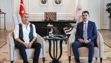 Bakan Murat Kurum, sanatçı Haluk Levent’i kabul etti
