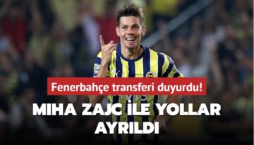 Fenerbahçe transferi duyurdu! Miha Zajc ile yollar ayrıldı