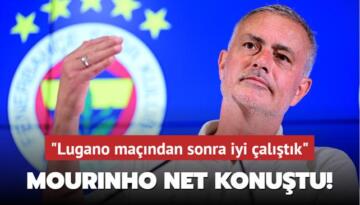 Jose Mourinho net konuştu! ‘Lugano maçından sonra iyi çalıştık‘