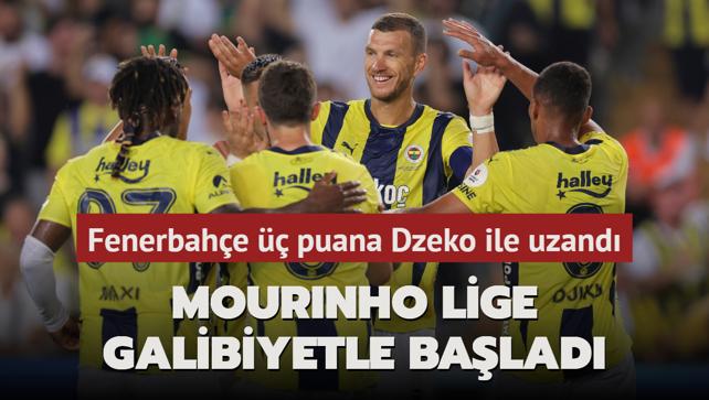 Mourinho lige galibiyetle başladı! Fenerbahçe üç puana Dzeko ile uzandı