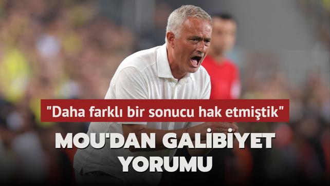 Mourinho’dan galibiyet yorumu ‘Daha farklı bir sonucu hak etmiştik‘