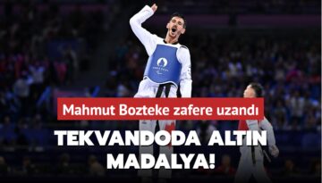 Tekvandoda altın madalya! Mahmut Bozteke zafere uzandı