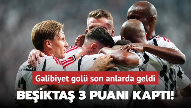 Beşiktaş evinde 3 puanı kaptı! Galibiyet golü son anlarda geldi