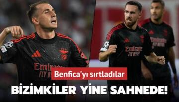 Bizimkiler yine sahnede! Benfica’yı sırtladılar
