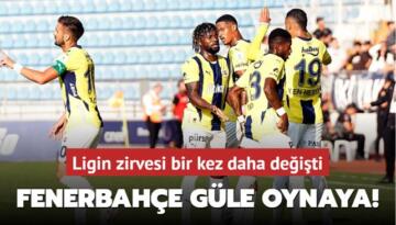 Fenerbahçe güle oynaya! Ligin zirvesi bir kez daha değişti