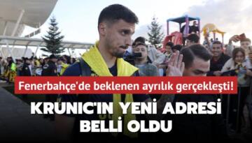Fenerbahçe’de beklenen ayrılık gerçekleşti! Rade Krunic resmen veda etti