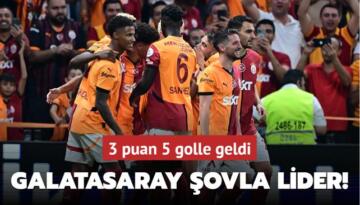 Galatasaray şovla lider! 3 puan 5 golle geldi