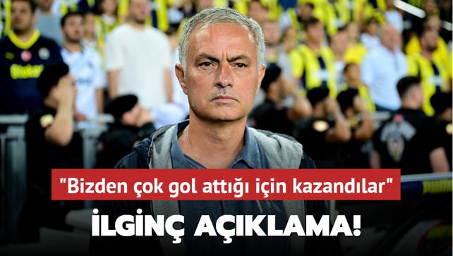 Jose Mourinho’dan ilginç açıklama! ‘Bizden çok gol attığı için kazandılar‘