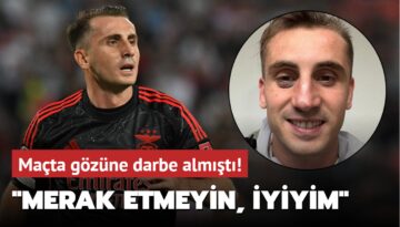 Maçta gözüne darbe almıştı! ‘Merak etmeyin, iyiyim‘