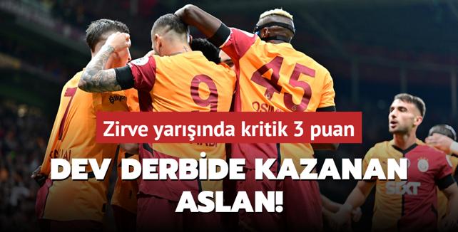 Dev derbide kazanan Aslan! Zirve yarışında kritik 3 puan