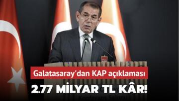 Galatasaray’dan KAP açıklaması! 2.77 milyar TL kâr