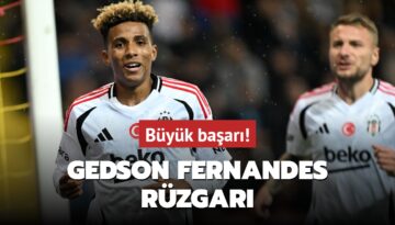 Gedson Fernandes rüzgarı! Büyük başarı