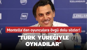 Vincenzo Montella’dan milli futbolculara övgü dolu sözler! ‘Türk yüreğiyle oynadılar‘