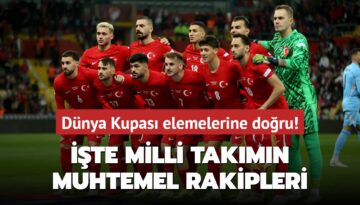 Dünya Kupası elemelerine doğru! Milli takımın muhtemel rakipleri belli oldu