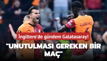 İngiltere’de gündem Galatasaray! ‘Unutulması gereken bir maç‘