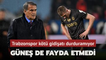 Şenol Güneş de fayda etmedi! Trabzonspor kötü gidişatı durduramıyor