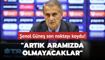 Şenol Güneş: Taraftarlardan özür diliyorum