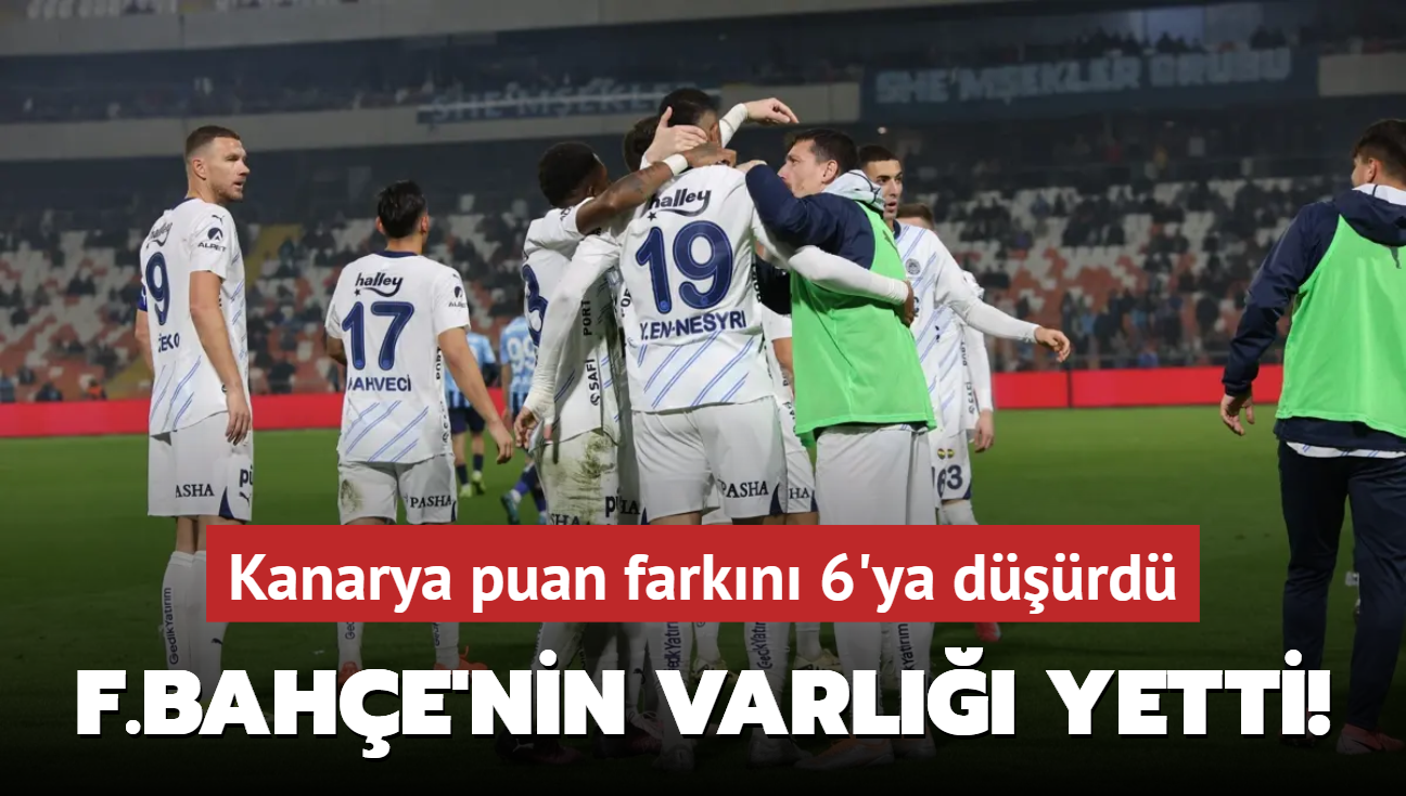 F.Bahçe’nin varlığı yetti! Kanarya puan farkını 6’ya düşürdü