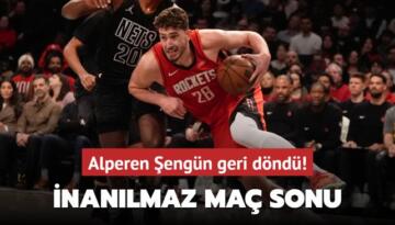 Alperen Şengün geri döndü! İnanılmaz maç sonu