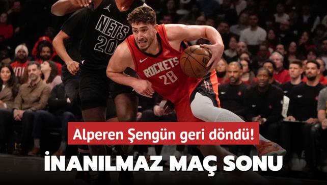 Alperen Şengün geri döndü! İnanılmaz maç sonu