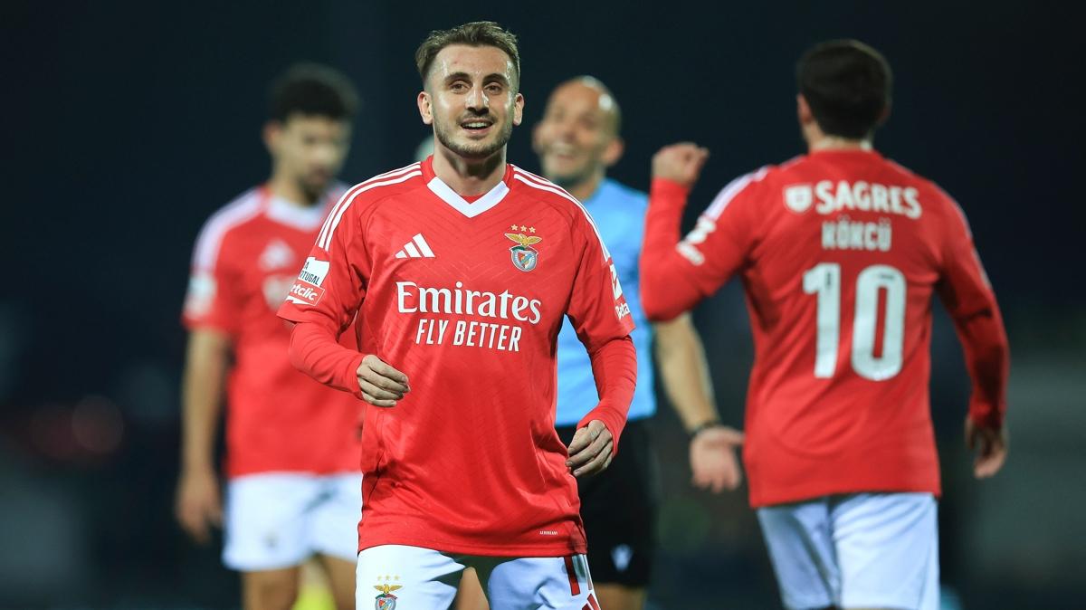 Kerem Aktürkoğlu ve Orkun Kökçü yıldızlaştı! Benfica yarı finale yükseldi