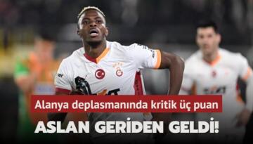Aslan geriden gelerek kazandı! Alanya deplasmanında kritik üç puan