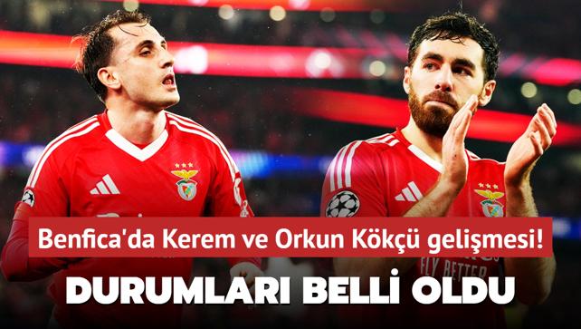 Benfica’da, Nacional maçı öncesi Kerem Aktürkoğlu ve Orkun Kökçü gelişmesi