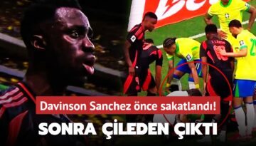 Davinson Sanchez önce sakatlandı! Oyundan alınınca da çileden çıktı
