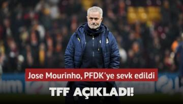TFF açıkladı! Jose Mourinho, PFDK’ye sevk edildi