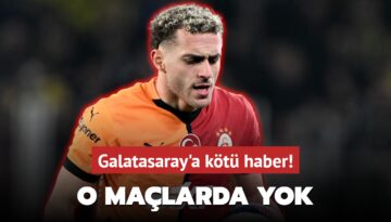 Galatasaray’a kötü haber! Barış Alper Yılmaz o maçlarda yok