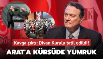 Hasan Arat kürsüde yumruklandı! Kavga çıktı: Divan Kurulu tatil edildi