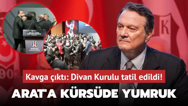 Hasan Arat kürsüde yumruklandı! Kavga çıktı: Divan Kurulu tatil edildi