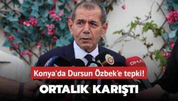 Konya’da Dursun Özbek’e tepki! Ortalık karıştı
