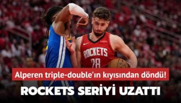 Alperen Şengün triple-double’ın kıyısından döndü! Rockets seriyi uzattı