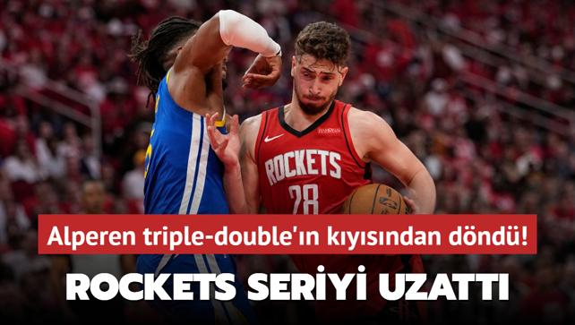 Alperen Şengün triple-double’ın kıyısından döndü! Rockets seriyi uzattı