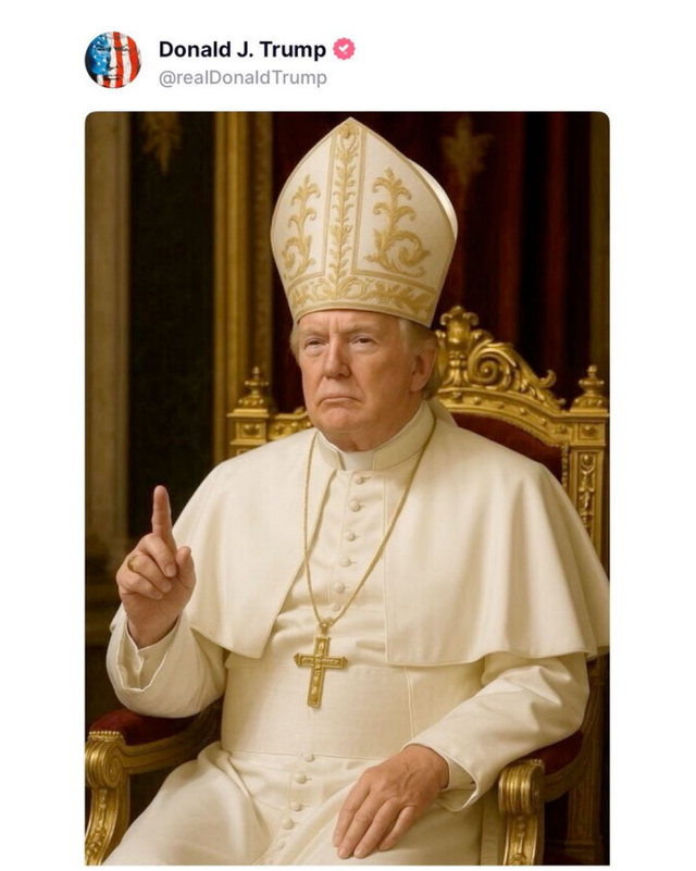 Trump'ın Papa olarak gösteren fotoğrafı paylaşıldı - Resim: 0