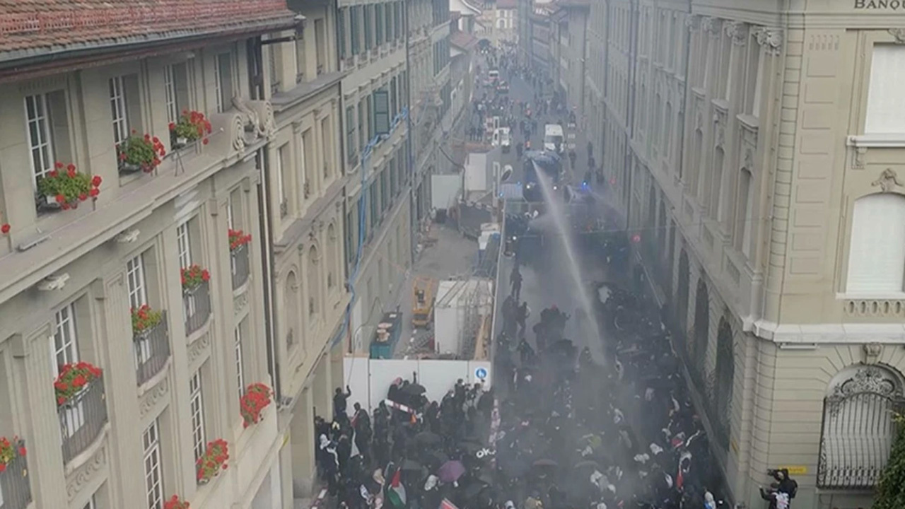 İsviçre polisi, Filistin’e destek gösterisine müdahale etti